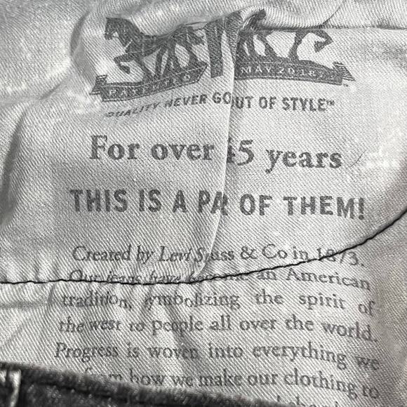 Men's Vintage Charcoal Stretch 511 Jeans Denim Straight Western Pants 36 x 32 - Picture 14 of 15